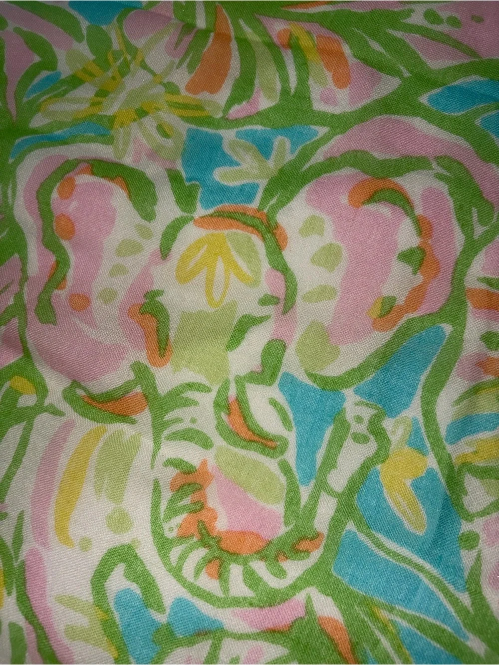 Lilly Pulitzer Murfee scarf Elephant Ears large 72x 27 pink green blue orange